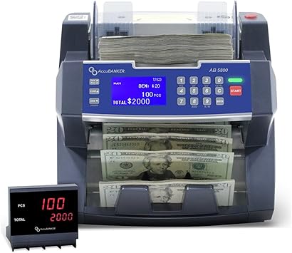 ACCUBANK AB5800 1,800BPM, USD/EURO CASH COUNTER