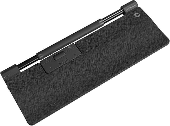 Contour RollerMouse Pro, Regular – Ergonomic Mouse for Neck, Shoulder & Wrist Pain Relief, Central Rollerbar Design, Vegan Leather Wrist Rest, 600–2800 DPI, Wired, Plug & Play for Mac/PC