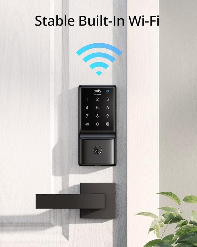 eufy Security Smart Lock C210, Keyless Entry Door Lock for Front Door, No Bridge Required, Easy Install, Touchscreen Keypad, Remote Control