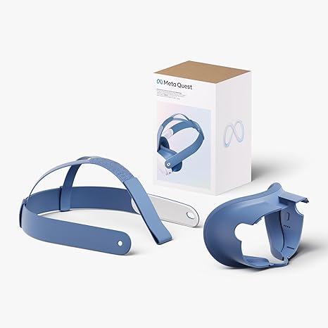 Meta Quest 3 Facial Interface and Head Strap (Elemental Blue) - Facial Interface & Head Strap Blue Edition