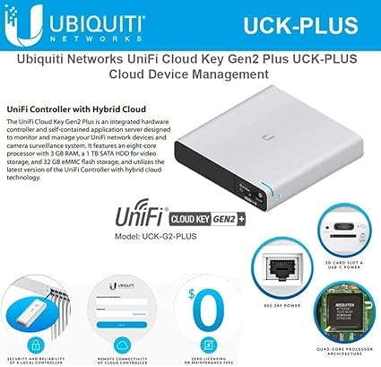 Ubiquiti UniFi Cloud Key Gen2 Plus (UCK-G2-PLUS), Single,dual band