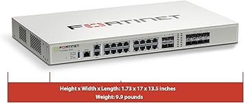 Fortinet FortiGate-200F Hardware Plus 1 Year 24x7 FortiCare and FortiGuard Unified Threat Protection (UTP) (FG-200F-BDL-950-12)
