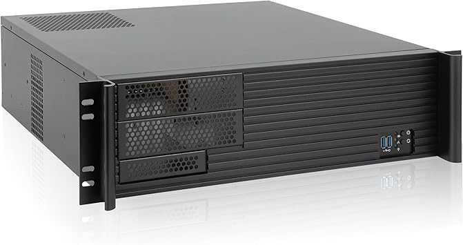 RackChoice 3u Short Depth 17.7 rackmount Server Chassis ATX/Micro ATX/Mini-itx 2x5.25+5x3.5 Bays Support Standard ATX PSU with Either top or Side Cooling
