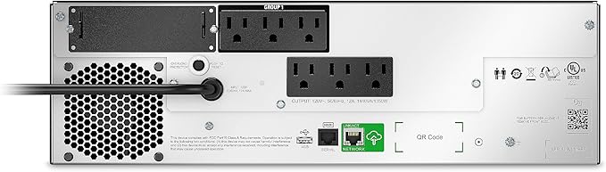 APC Smart-UPS 1500VA Lithium Ion UPS with SmartConnect, SMTL1500RM3UC, Pure Sine Wave, Short-Depth 120V Uninterruptible Power Supply