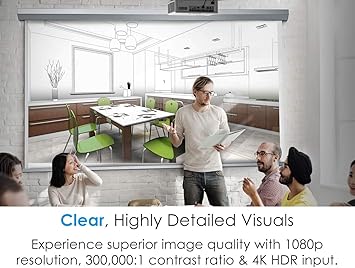 Optoma ZH406ST Short Throw Full HD Professional Laser Projector | DuraCore Laser Technology | High Bright 4200 lumens | 4K HDR Input | Four Corner Image Adjustment | Network Compatible