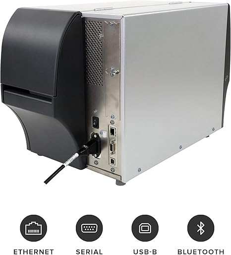 ZEBRA ZT411 Thermal Transfer Industrial Printer 203 dpi Print Width 4 in Features Serial, USB, Ethernet, and Bluetooth Connecting Options Peeler with Full Rewind ZT41142-T410000Z
