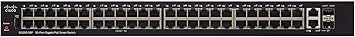 CISCO DESIGNED SG250-50P Smart Switch | 50 Gigabit Ethernet Ports | 48 Gigabit Ethernet RJ45 Ports | 2 SFP Gigabit Ethernet Combo Ports | 375W PoE | Limited Lifetime Protection (SG250-50P-K9-NA), Black