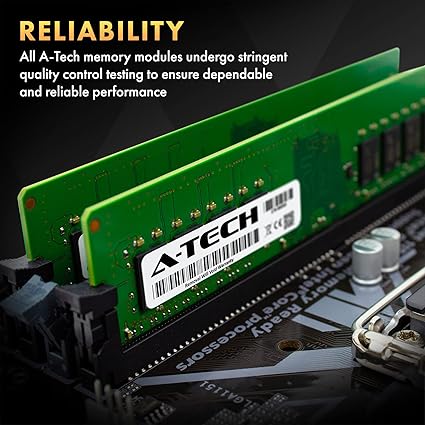 A-Tech 64GB (4x16GB) DDR4 2133 MHz UDIMM PC4-17000 (PC4-2133P) CL15 DIMM 2Rx8 Non-ECC Desktop RAM Memory Modules