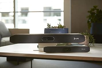 Poly - Studio X50 (Polycom) with TC8 Touch Controller - 4K Video & Audio Bar - Conferencing System for Mid-Size Meeting Rooms - Works with Teams, Zoom & More