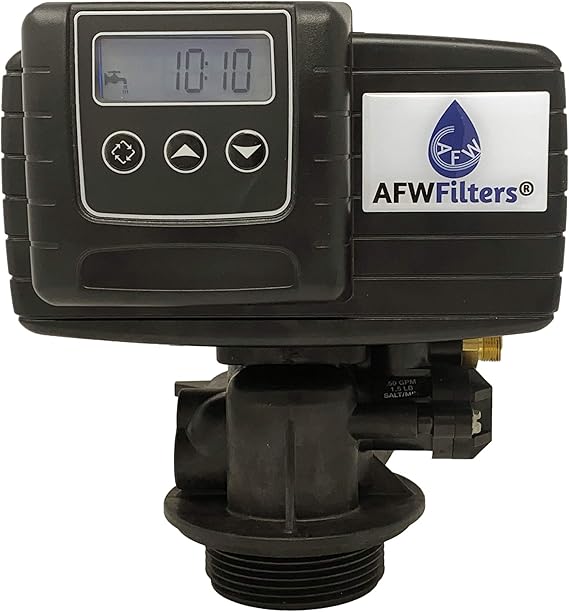 Fleck Whole House Water Softener System 5600sxt Digital Meter Grain-Includes Valve & brine Tank with Safety Float (48k 1 Inch Bypass, Black Fine Mesh Resin)