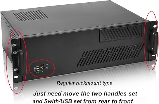 RackChoice 3U Front I/O Micro ATX/Mini-ITX Server Chassis