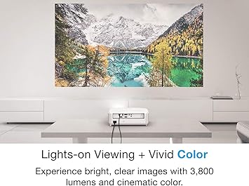 Optoma GT780 Short Throw Projector for Gaming & Movies | HD Ready 720p + 1080p Support | Bright 3800 Lumens for Lights-on Viewing | 3D-Compatible | Speaker Built in