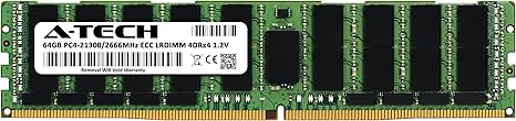 A-Tech 64GB RAM Replacement for Hynix HMAA8GL7AMR4N-VK | DDR4 2666MHz PC4-21300 (PC4-2666V) 4DRx4 (4Rx4) 1.2V ECC LRDIMM Load Reduced DIMM 288-Pin Memory Module