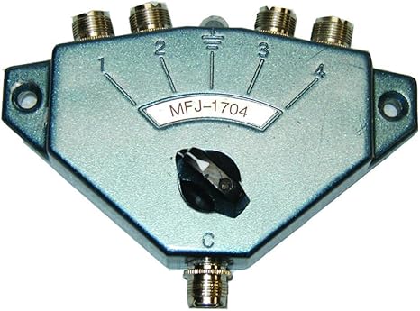 Hi Power Antenna Switch for Amateur/CB/Two-Way Radios - 4 Position. HF/VHF/UHF