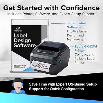 Zebra GK420D Direct Thermal Desktop Printer - USB and Ethernet Connectivity Monochrome Barcode Label Printer, 203 dpi, 8 IPS, 4.09" Max Print Width, Grey - GK42-202210-000