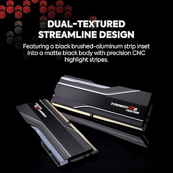 G.SKILL Trident Z5 Neo RGB Series (AMD Expo) DDR5 RAM 96GB (2x48GB) 5600MT/s CL40-40-40-89 1.25V Desktop Computer Memory UDIMM - Matte Black (F5-5600J4040D48GX2-TZ5NR)