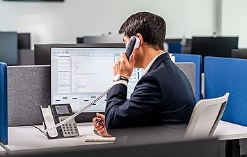Poly Edge E350 IP Desk Phone (Plantronics + Polycom) – Easy Installation w/Wi-Fi – 8-line Keys for up to 32 Lines – Integrated Bluetooth for Mobile Phone & Headset Pairing – New Accessibility Options