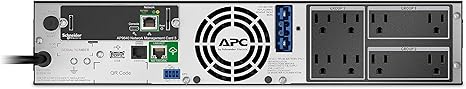 APC Network UPS, 1500VA Smart-UPS Sine Wave UPS with Extended Run Option, SMX1500RM2UCNC, Network Management Card, 2U Rackmount/Tower Convertible, Line-Interactive, 120V