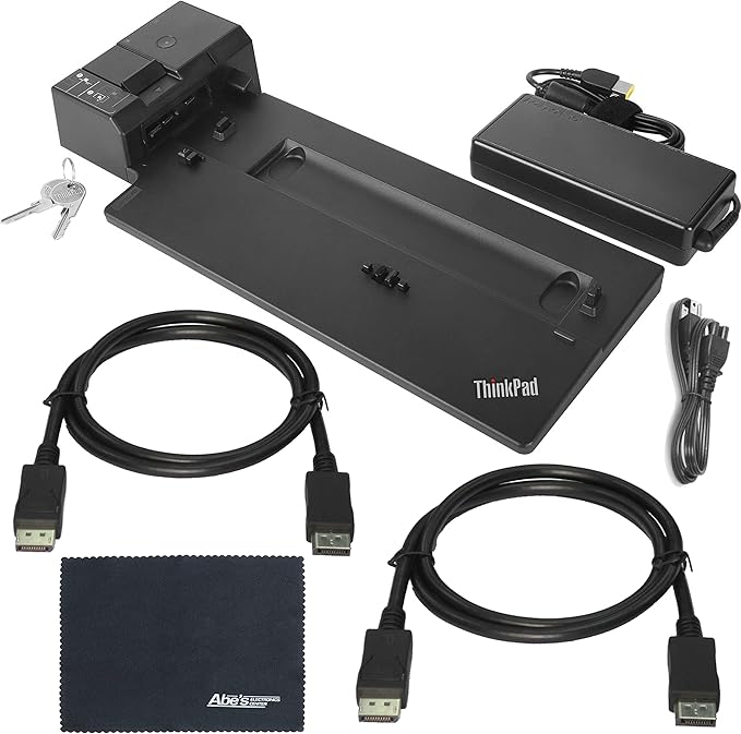 Lenovo 40AH0135US 135W ThinkPad Pro: Docking Station + (2) ZoomSpeed DisplayPort Cables + AOM Bundle