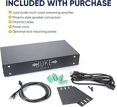 Juke-8 | 8 Zone Audio Amplifier with Wireless Control | Compatbile with Airplay, Airplay 2, Spotify Connect, DLNA | Multi-Room Audio Amp with Streaming
