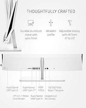 HP 27 Pavilion All-in-One PC, 10th Gen Intel i7-10700T Processor, 16 GB RAM, Dual Storage 512 GB SSD and 1TB HDD, Full HD IPS 27 inch Touchscreen, Windows 10 Home, Keyboard and Mouse (27-d0072, 2020)