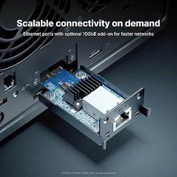 Synology DiskStation DS923+ 4-Bay NAS Enclosure Server | AMD Ryzen R1600 Dual-Core up to 3.1 GHz | 8GB DDR4 RAM | NO SSD & HDD Installed