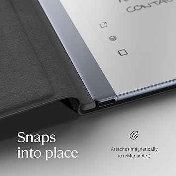 Remarkable Essentials Bundle – Gray | Remarkable 2 Paper Tablet | Includes 10.3” Remarkable Tablet, Marker Plus Pen with Eraser, Book Folio Cover in Gray Weave, and 100 Days Free Connect Trial