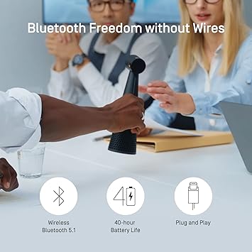 IPEVO Vocal AI Beamforming Bluetooth Speakerphone for Conferencing, Video Calls, Online Meetings, Hybrid Work, Meeting Rooms, Microphone with Noise Reduction