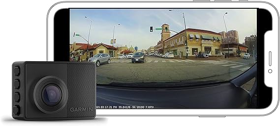 Garmin Dash Cam 67W, 1440p, 180-degree FOV, Remotely Monitor Your Vehicle and Signature Series Cloth