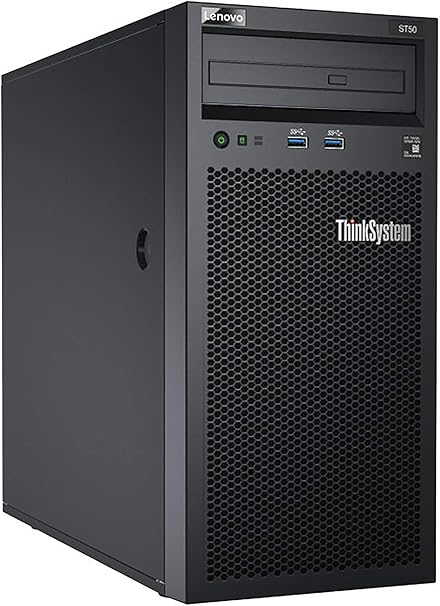 Lenovo ThinkSystem ST50 Tower Server Bundle Including APC BR1500MS 1500VA UPS, Intel Xeon 3.4GHz CPU, 64GB DDR4 2666MHz RAM, 12TB HDD Storage, JBOD RAID