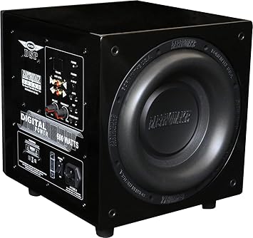 Earthquake Sound MiniMe DSP P-12 12-inch Powered Subwoofer with DSP Control and SLAPS Passive Radiator Technology, Black