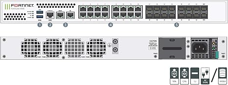 Fortinet FortiGate-400E Hardware Plus 1 Year 24x7 FortiCare and FortiGuard Unified (UTM) Protection FG-400E-BDL-950-12
