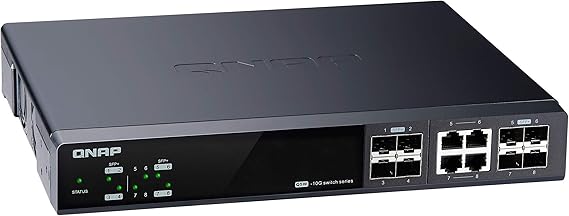 QNAP QSW-M804-4C 10GbE Managed Switch, with 4-Port 10GbE SFP+/RJ45 Combo and 4-Port 10GbE SFP+ Gigabit