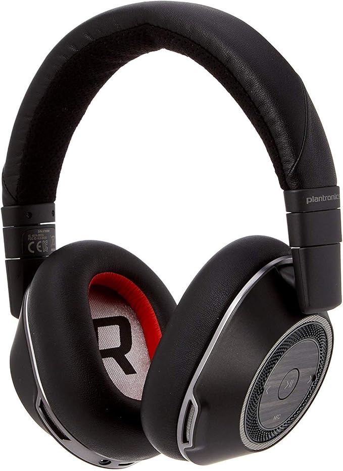Plantronics - Voyager 8200 UC (Poly) - Bluetooth Dual-Ear (Stereo) Headset - USB-A Compatible to Connect to Your PC and Mac - Works with Teams, Zoom & More - Dual-Mode Active Noise Canceling