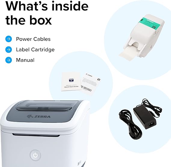 ZSB Series Thermal Label Printer from Zebra ZSB Label Printer Frustration Free Wireless Labeling for Shipping, Address, Barcodes, Filing and More - ZSB-DP12-2-inch Print Width