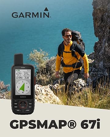 Wearable4U - Garmin GPSMAP 67i Rugged GPS Hiking Premium Handheld, 3in Display with Power Pack Bundle