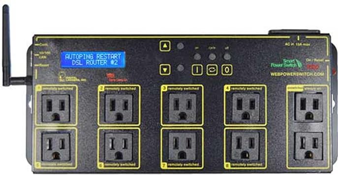 DIGITAL WiFi Web Power Switch WLCD Screen 10 OUTLETS / LPC7-PRO /