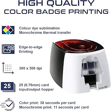 Evolis Badgy Badgy200 Single-Sided Card Printer