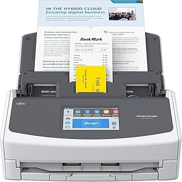 Fujitsu ScanSnap iX1500 30PPM Duplex Colour Document Scanner - USB, Wi-Fi, White/gray - PA03770-B005