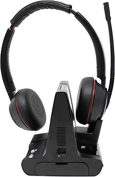 Plantronics SAVI 8200 Series W8220-M Wireless DECT Headset System, Certified for Skype for Business