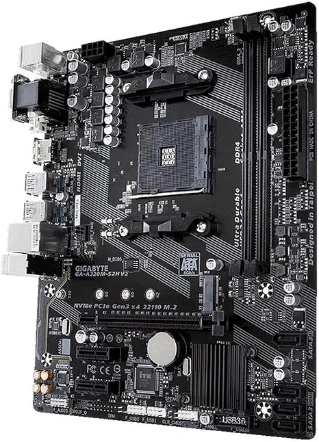 GIGABYTE GA-A320M-S2H (AMD Ryzen AM4/MicroATX/2xDDR4/HDMI/Realtek ALC887/3xPCIe/USB3.1 Gen 1/LAN/Motherboard)