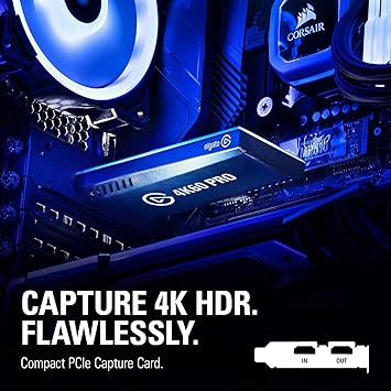 Elgato 4K60 Pro MK.2, Internal Capture Card, Stream and Record 4K60 HDR10 with ultra-low latency on PS5, PS4 Pro, Xbox Series X/S, Xbox One X, in OBS, Twitch, YouTube, for PC