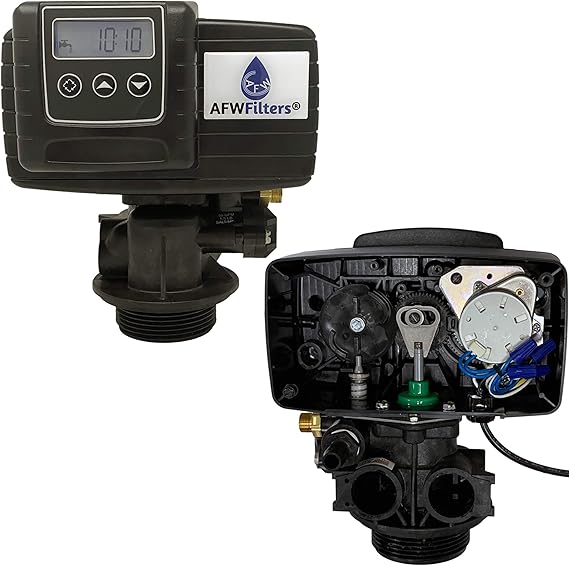 Fleck Whole House Water Softener System 5600sxt Digital Meter Grain-Includes Valve & brine Tank with Safety Float (48k 1 Inch Bypass, Black Fine Mesh Resin)