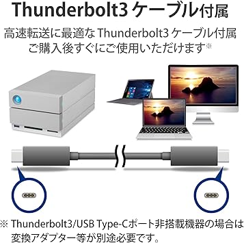 LaCie 2big Dock RAID 28TB External RAID Hard Drive HDD with SD Card CF Card Slots, for Mac and PC Desktop Data Redundancy Thunderbolt 3 USB-C USB 3.0, 1 Month Adobe CC, Data Recovery (STGB28000400)