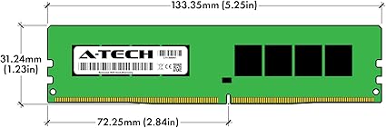 A-Tech 64GB (4x16GB) DDR4 2133 MHz UDIMM PC4-17000 (PC4-2133P) CL15 DIMM 2Rx8 Non-ECC Desktop RAM Memory Modules