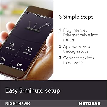 NETGEAR Nighthawk AC2300 Smart WiFi Router – MU-MIMO Dual Band Gigabit (R7000P) Compatible with Amazon Echo/Alexa and Circle Smart Parental Controls