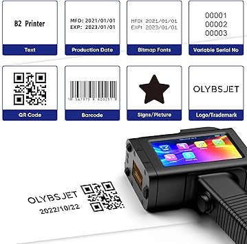 OLYBSJET Original Solvent Quick Dry Ink Cartridge for Handheld Inkjet Printer BT-HH6105B2, BT-HH6105B3 & B10 (Yellow)