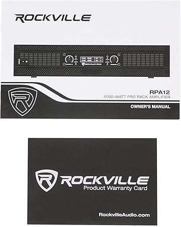 Rockville RPA12 5000 Watt Peak / 1400w RMS 2 Channel Power Amplifier Pro/DJ Amp Bundle with Rockvile RCSS1425 25' 14 AWG Speakon to Speakon Speaker Cable 100% Copper