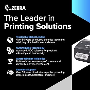 Zebra ZD420 / ZD420d Direct Thermal Desktop Printer 203 dpi Print Width 4 in USB Ethernet ZD42042-D01E00EZ | Includes Label Software