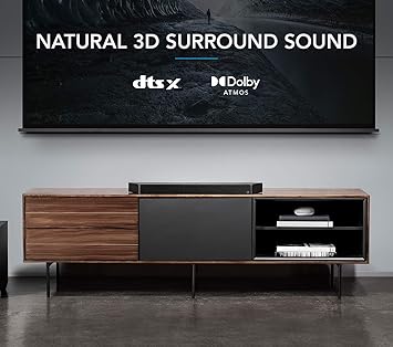 Definitive Technology Studio 3D Mini Sound Bar with 6 Speakers and an 8" Wireless Subwoofer, 3D Surround Sound, Dolby Atmos & DTS:X, Built-in HEOS, Amazon Alexa Compatible, 4K HDMI with eARC